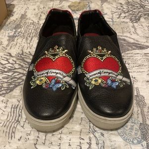 Brighton slip on leather sneakers